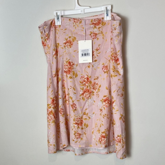 NWT Peppermayo Exclusive - Cali Strapless Mini Dress - Pink Floral Size 10 - Picture 6 of 8